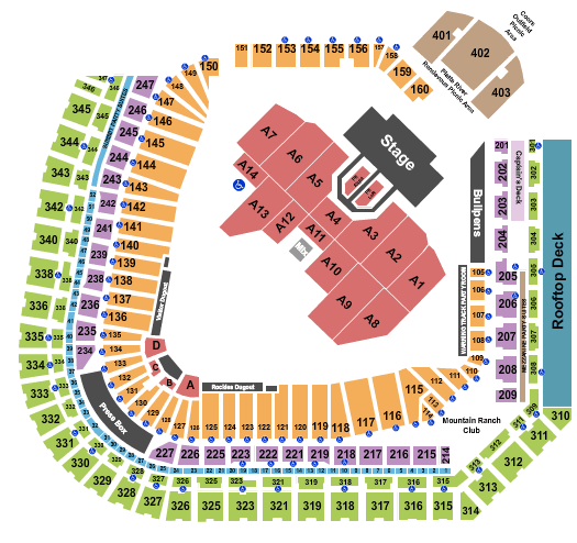 Coors Field Journey Seating Chart